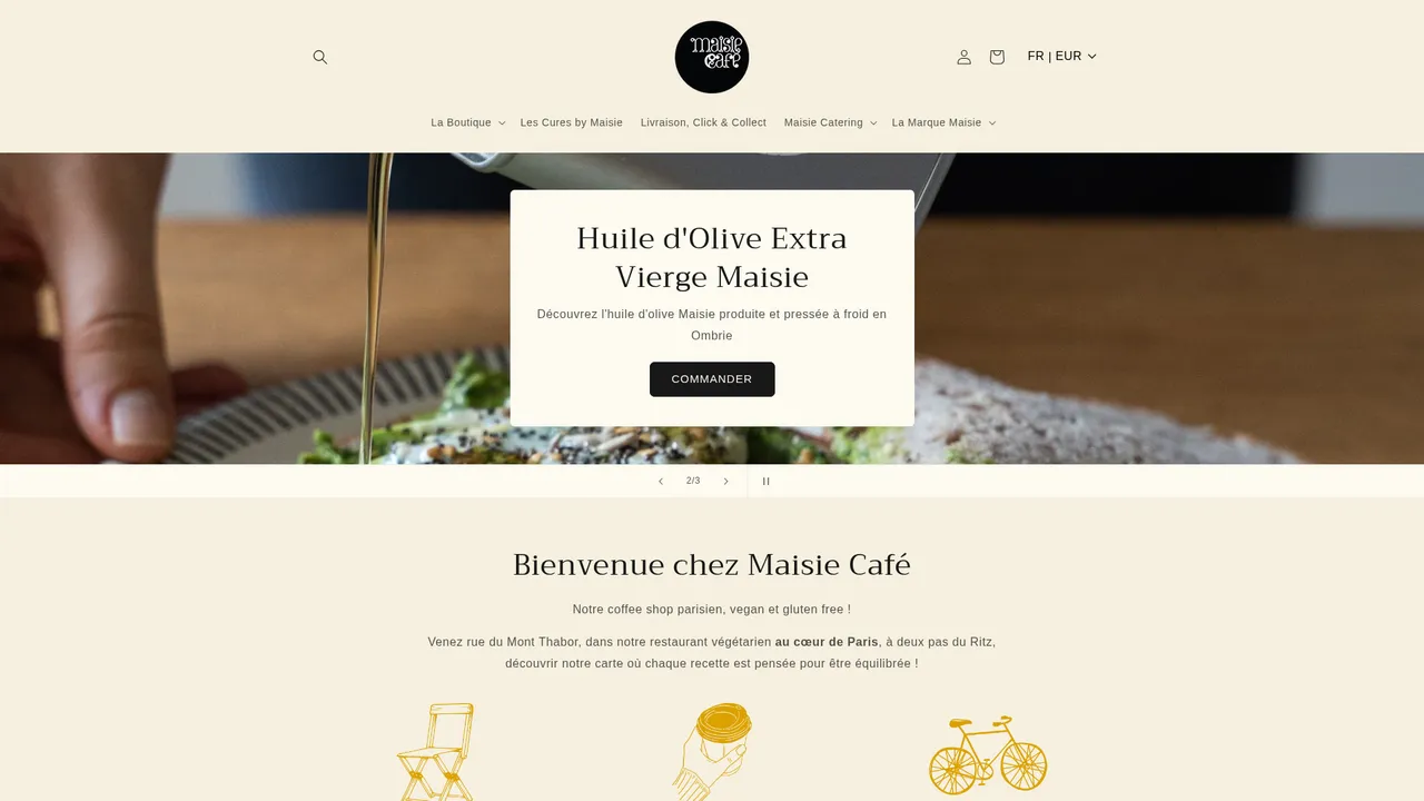 Screenshot de maisiecafe.com
