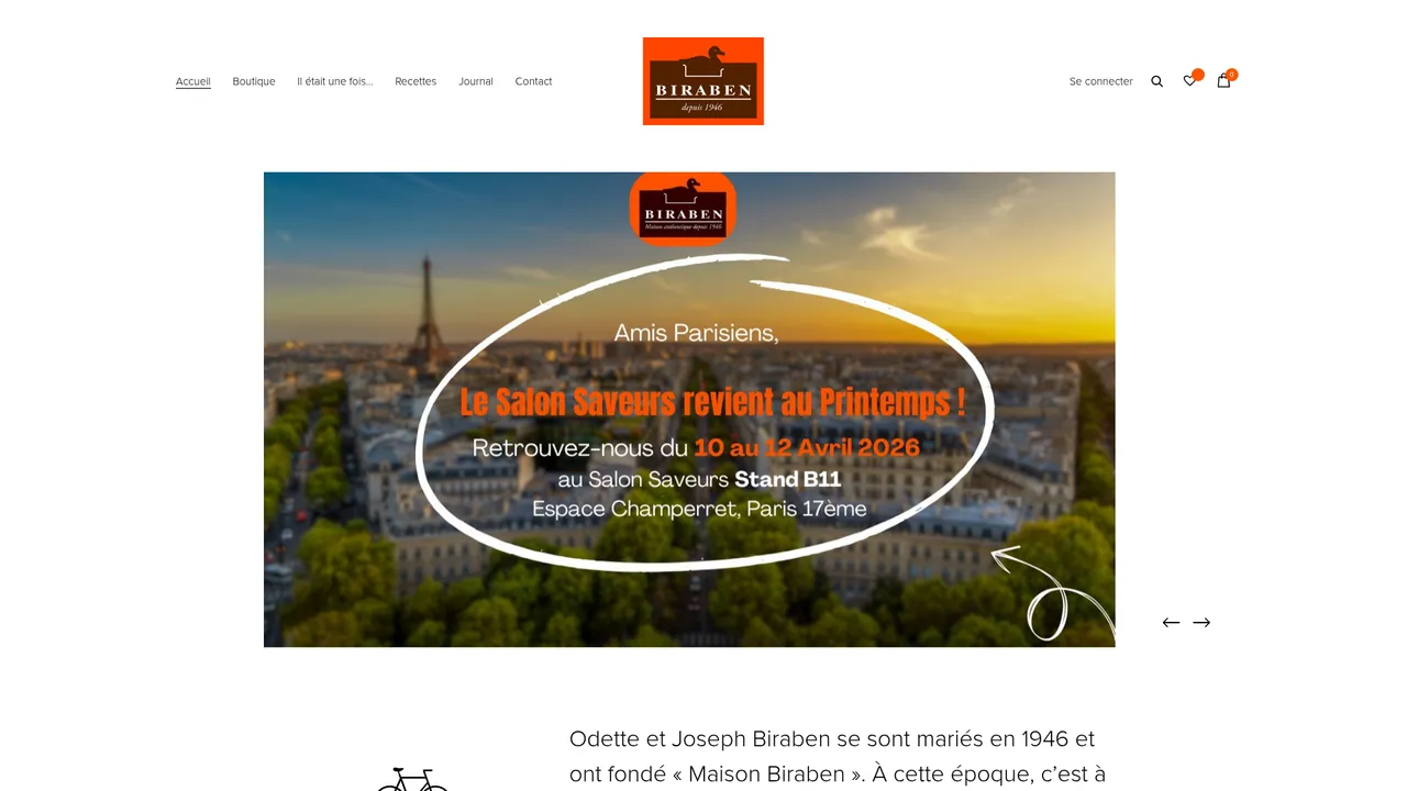 Aperçu du site Maison Biraben