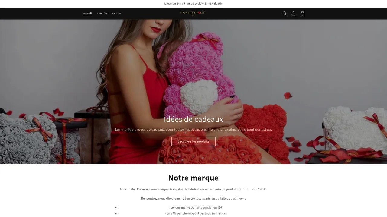 Aperçu du site Maison Des Roses