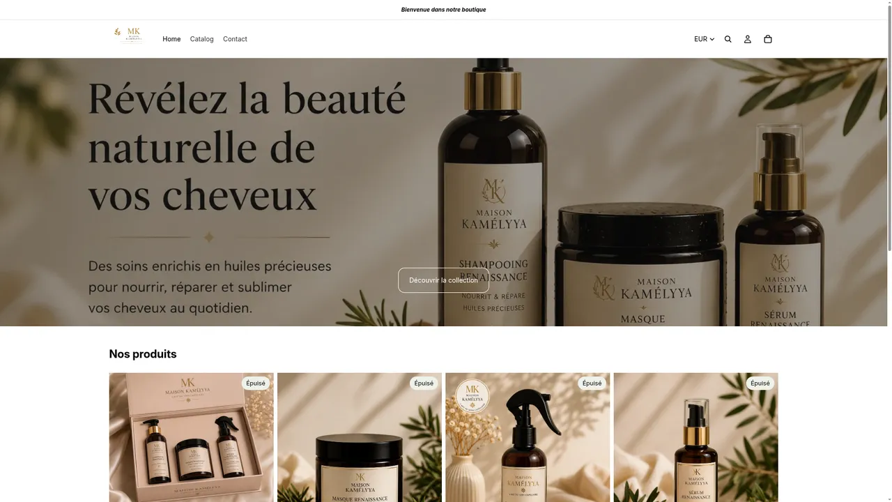 Aperçu du site Maison Kamelyya