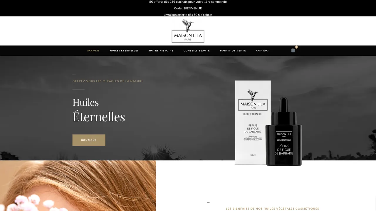 Aperçu du site MAISON LILA