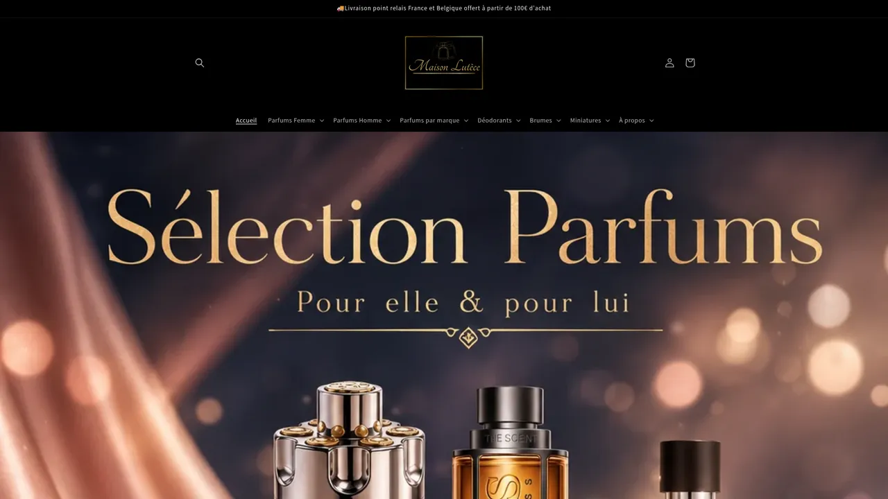 Screenshot de Maison Lutèce - Parfums de marques à prix cassés