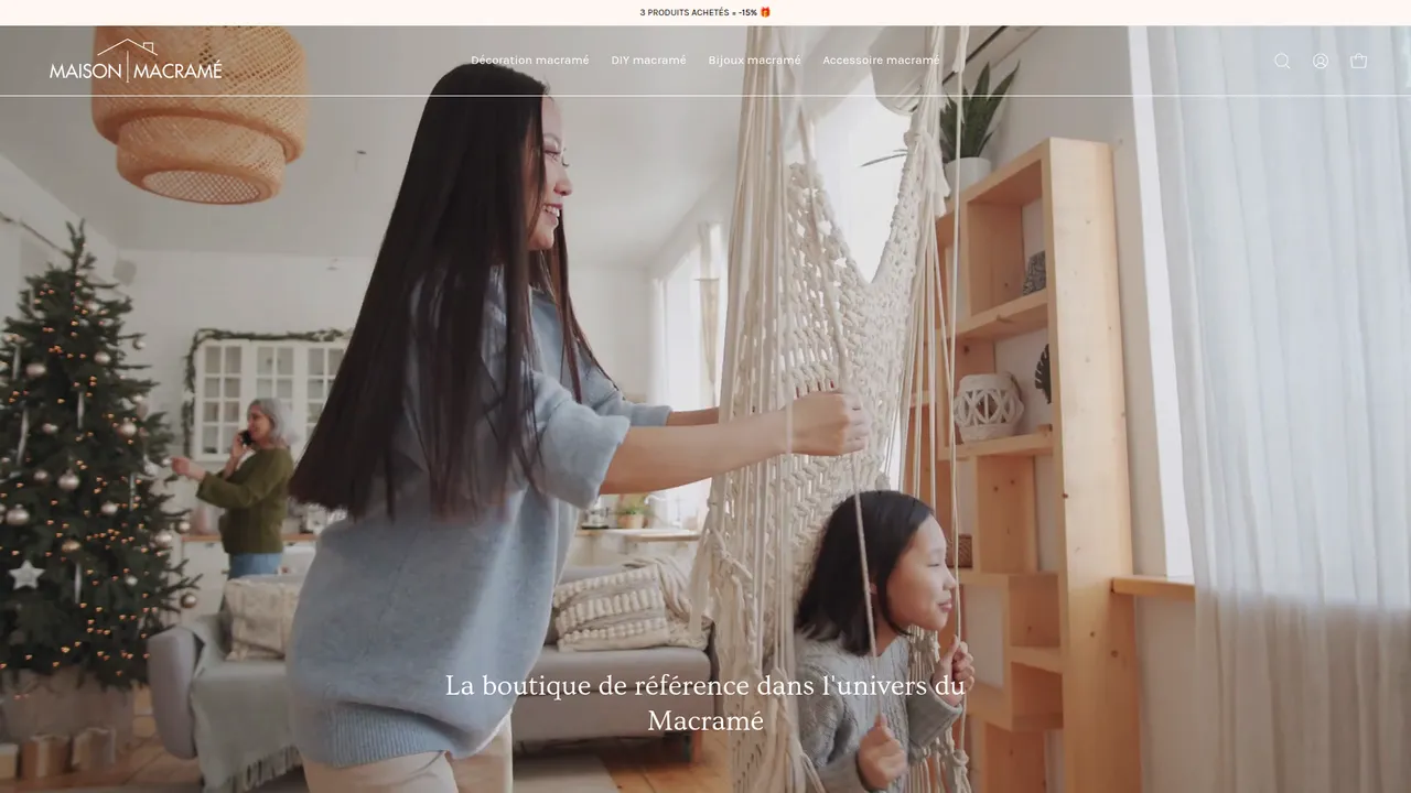 Aperçu du site Maison Macramé
