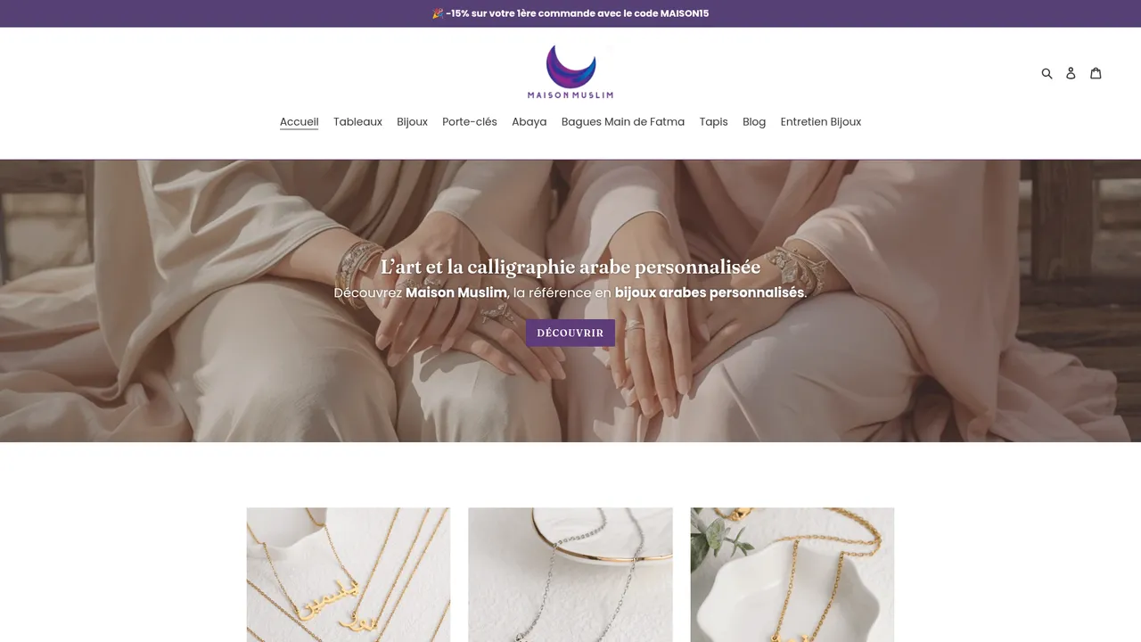 Aperçu du site Maison Muslim