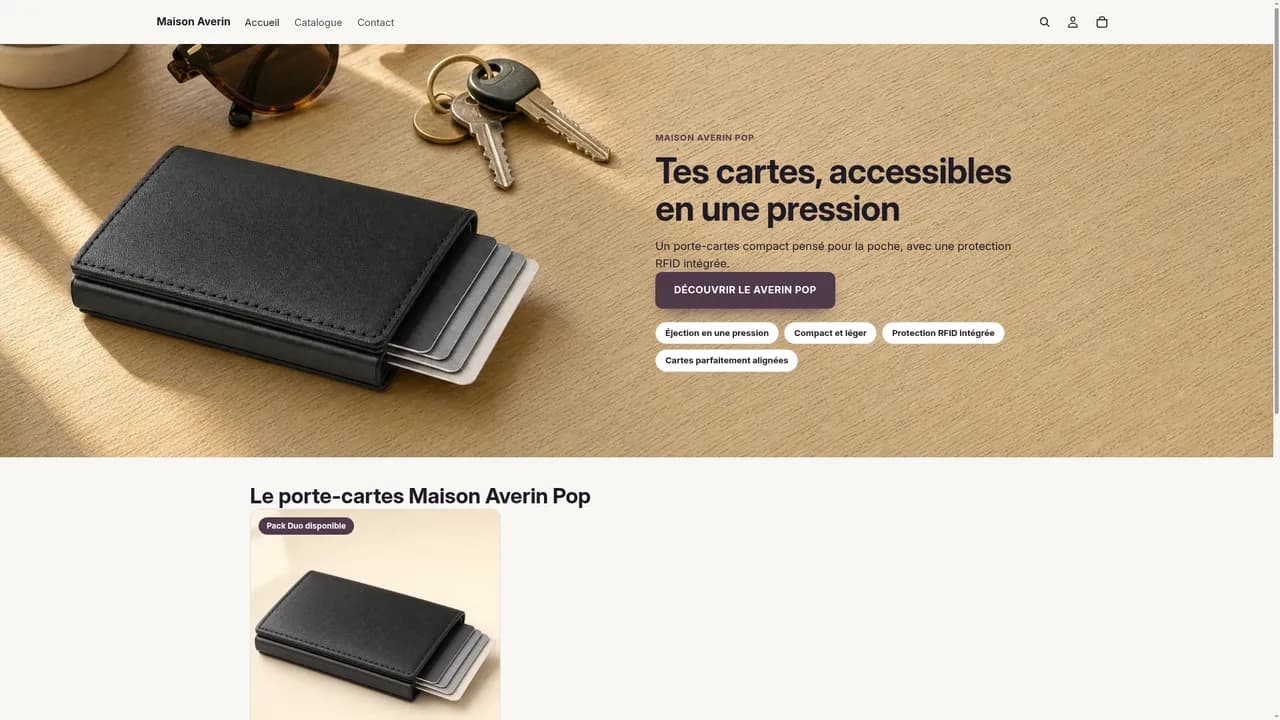 Screenshot de maisonaverin.com