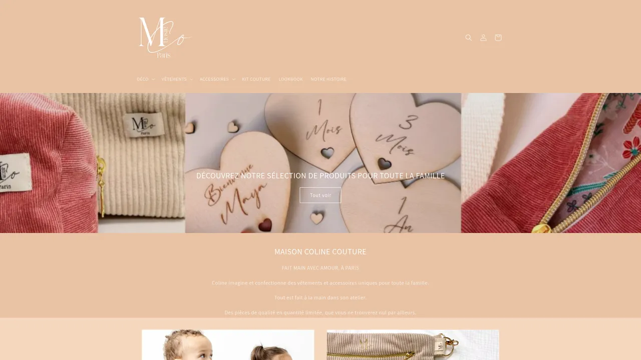 Screenshot de maisoncoline.fr