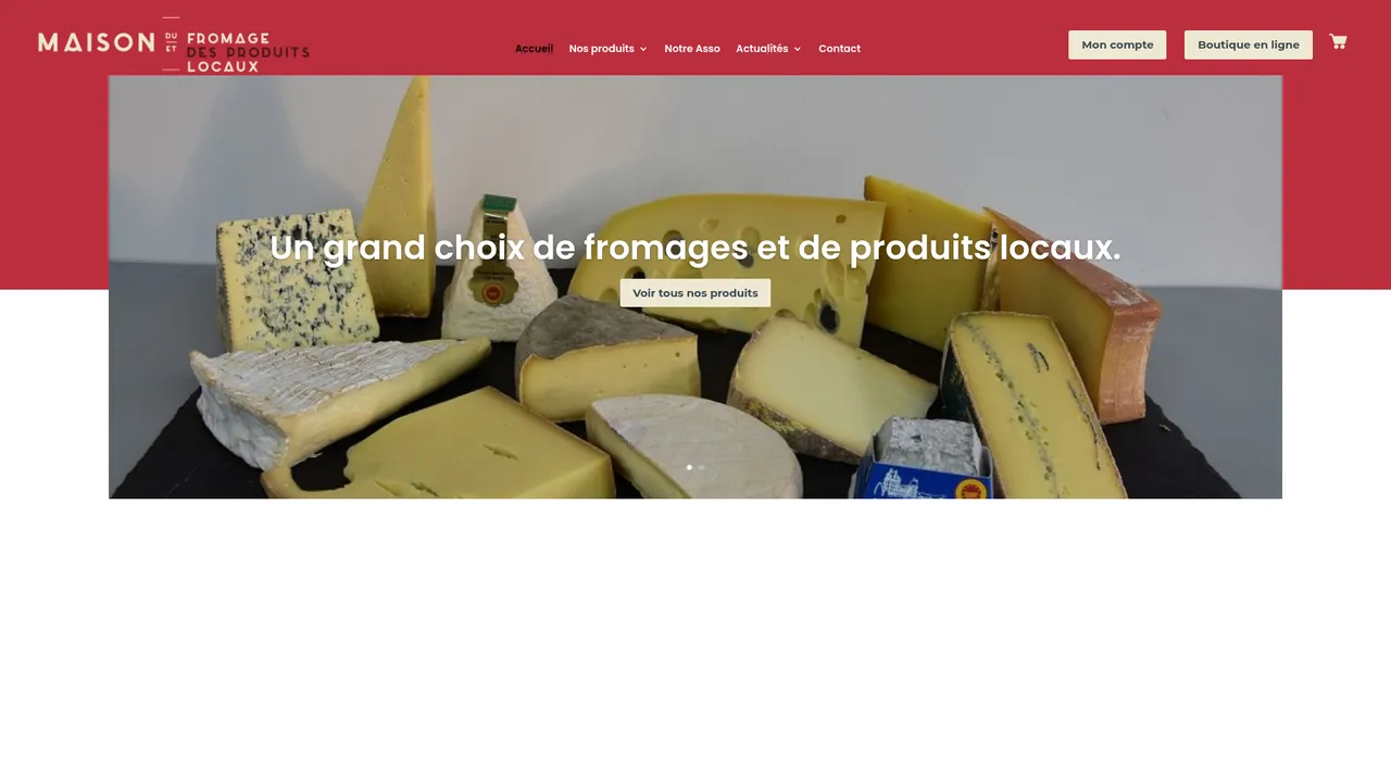 Screenshot de maisondufromage.fr