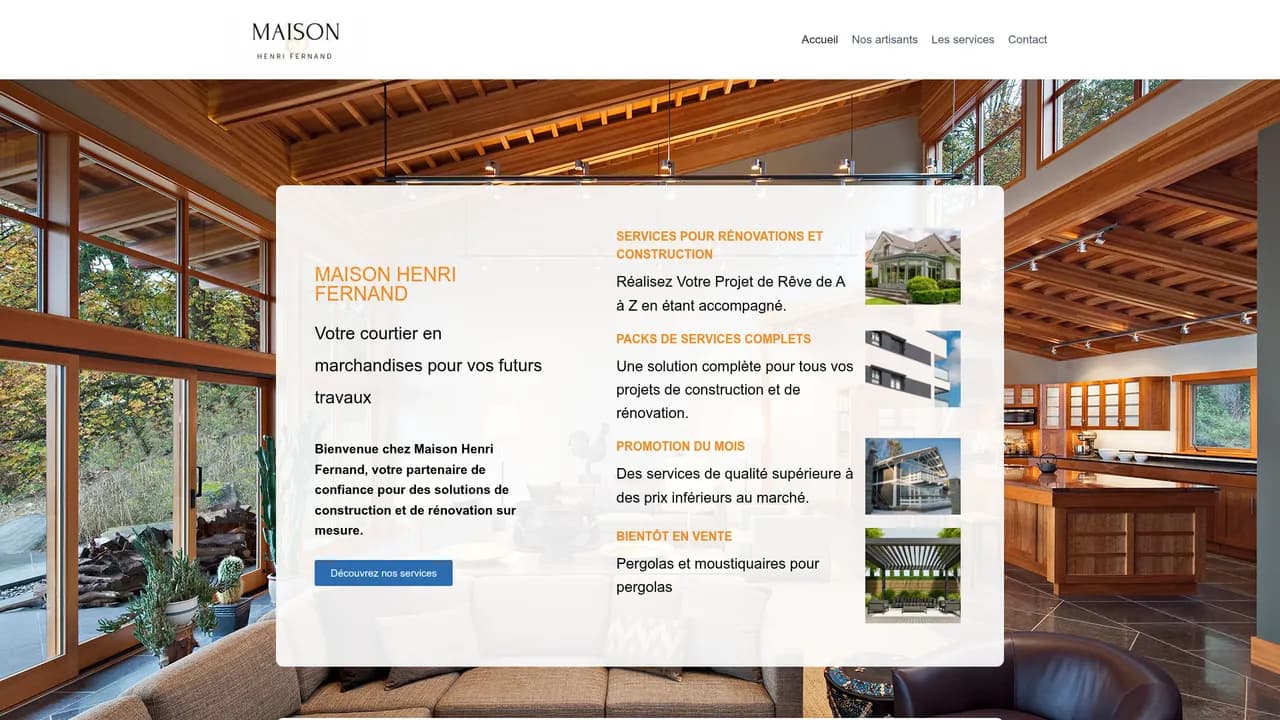 Screenshot de maisonhenrifernand.fr
