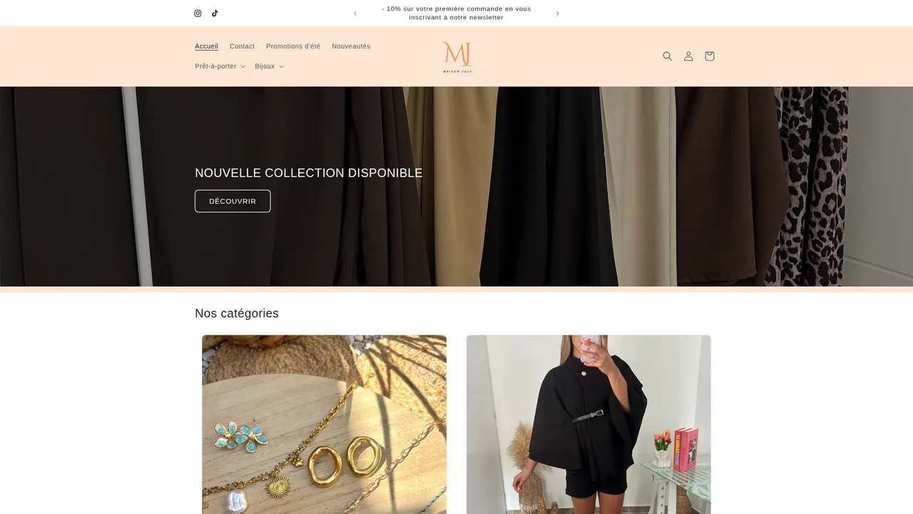Screenshot de maisonjuly.com