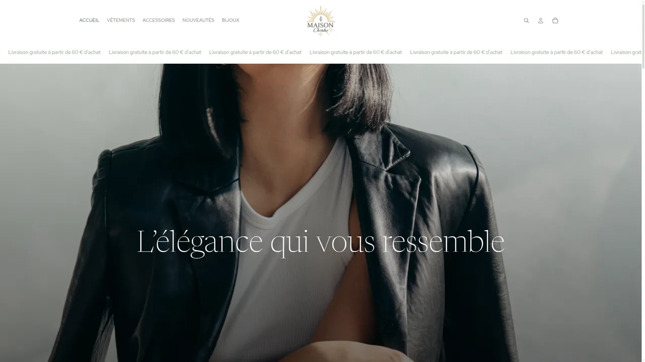 Screenshot de maisonovahe.com