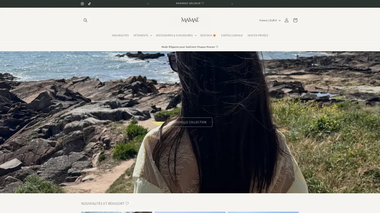Aperçu du site MAMAË
