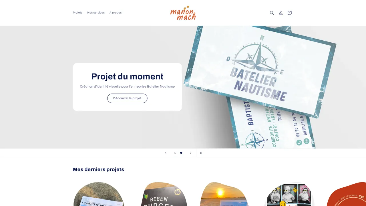 Aperçu du site Manon Mach