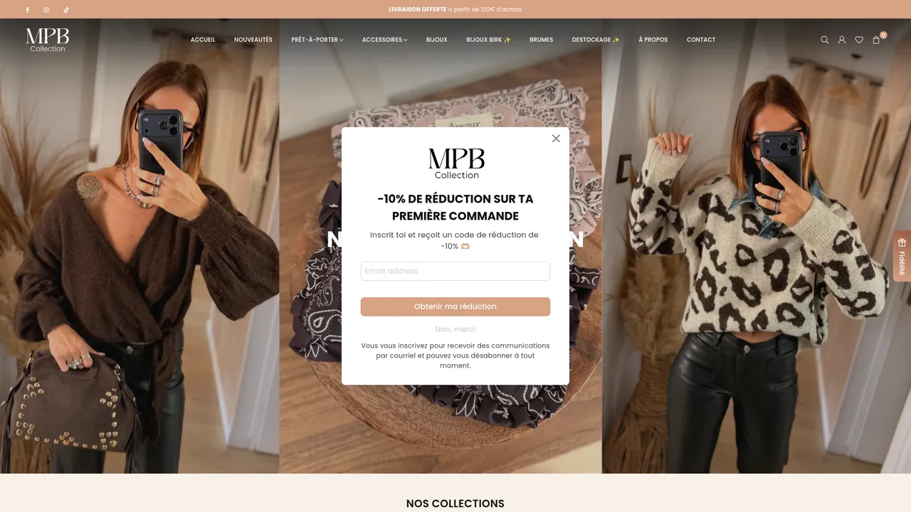 Screenshot de mapetiteboutiquecollection.com