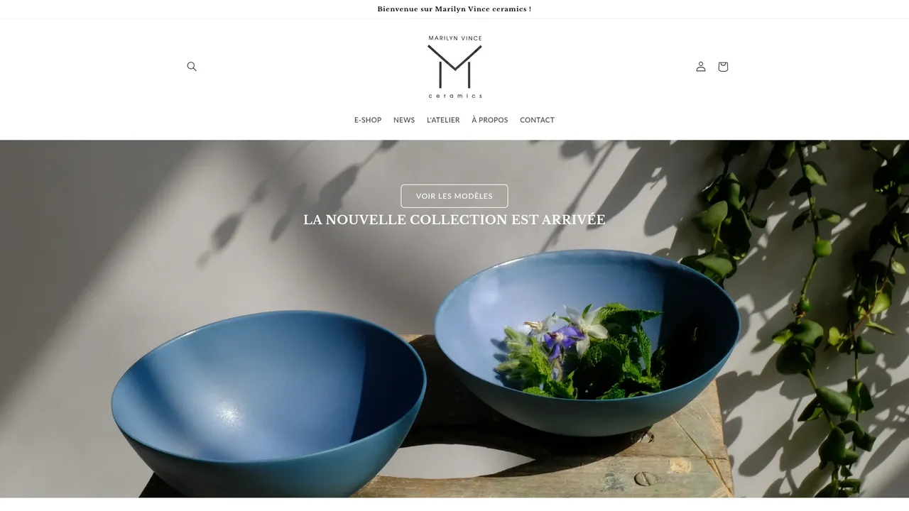Screenshot de Marilyn Vince ceramics
