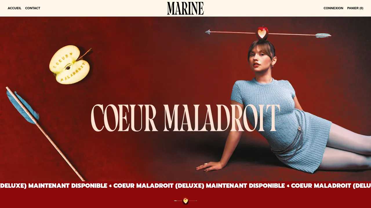 Screenshot de marinemusique.fr