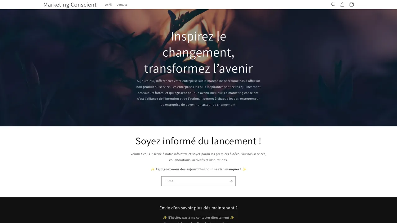 Screenshot de marketingconscient.ca