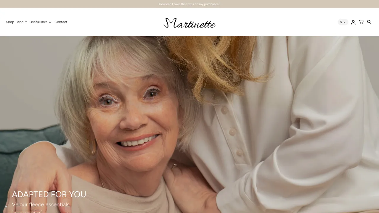 Aperçu du site Martinette