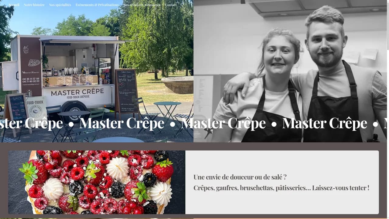 Screenshot de Master Crêpe | Food truck et pâtisserie dans le Jura