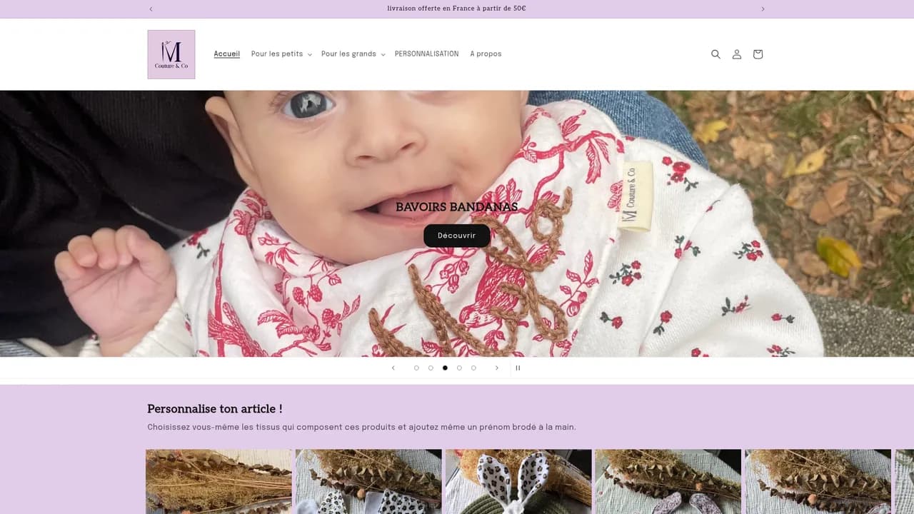 Screenshot de mcoutureandco.com