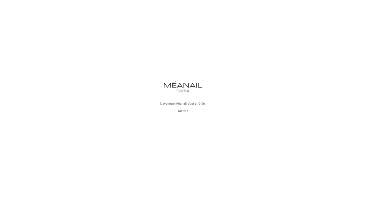 Aperçu du site Méanail Paris : boutique de vernis