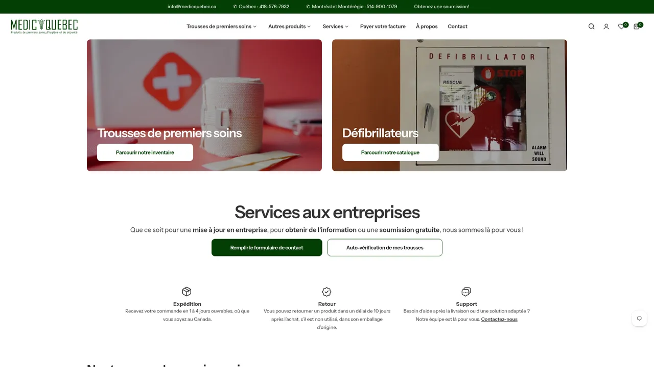 Screenshot de medicquebec.ca