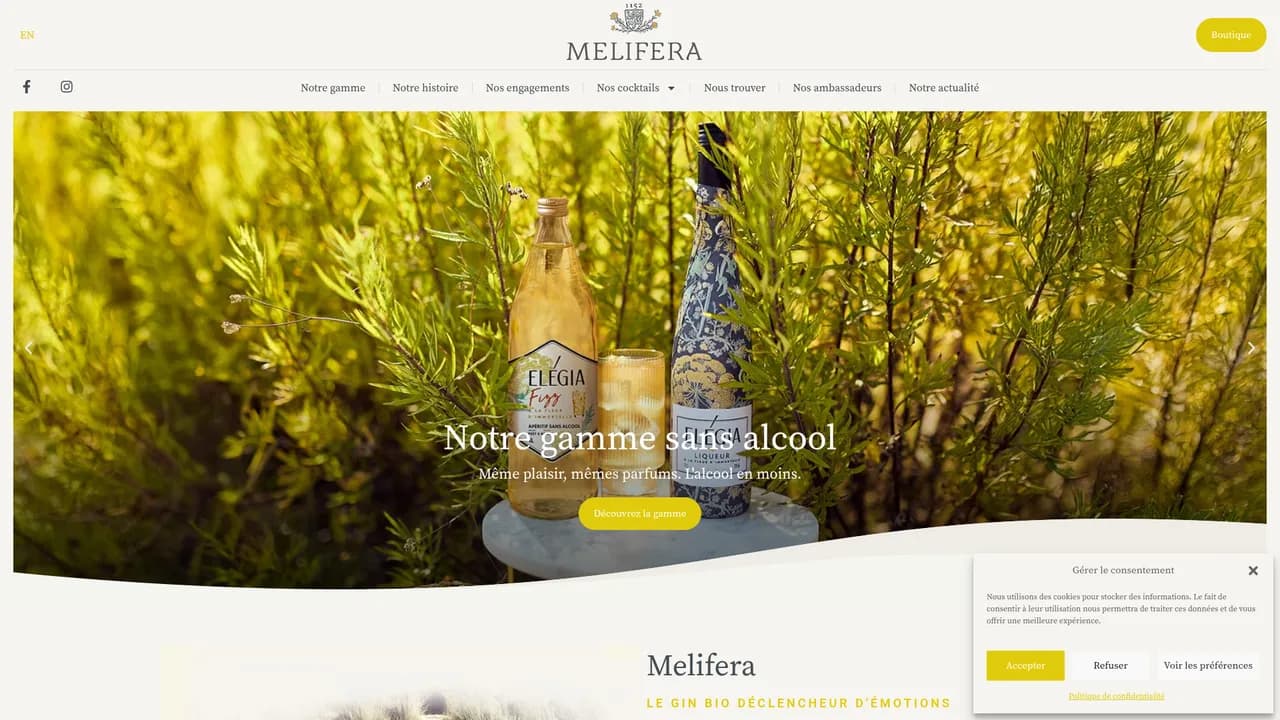 Aperçu du site Melifera
