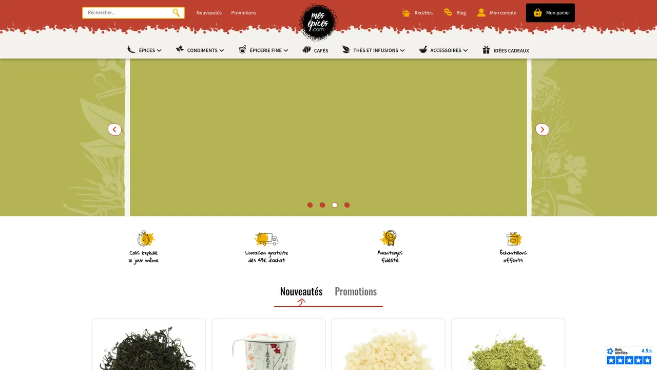 Screenshot de MesÉpices.com