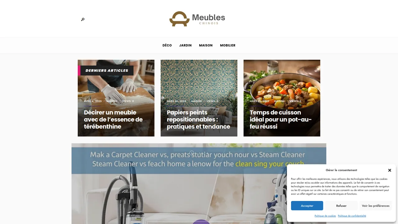 Aperçu du site Meubles chinois meubles tibétains