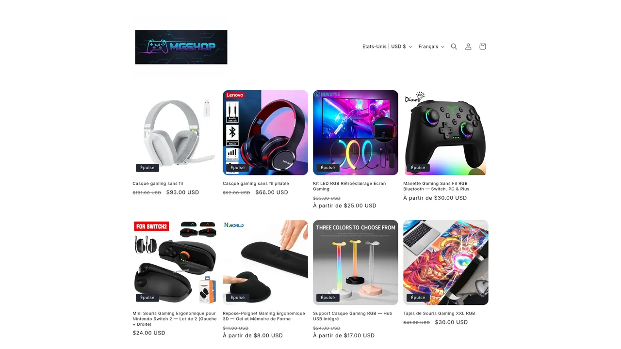 Screenshot de Mgshop