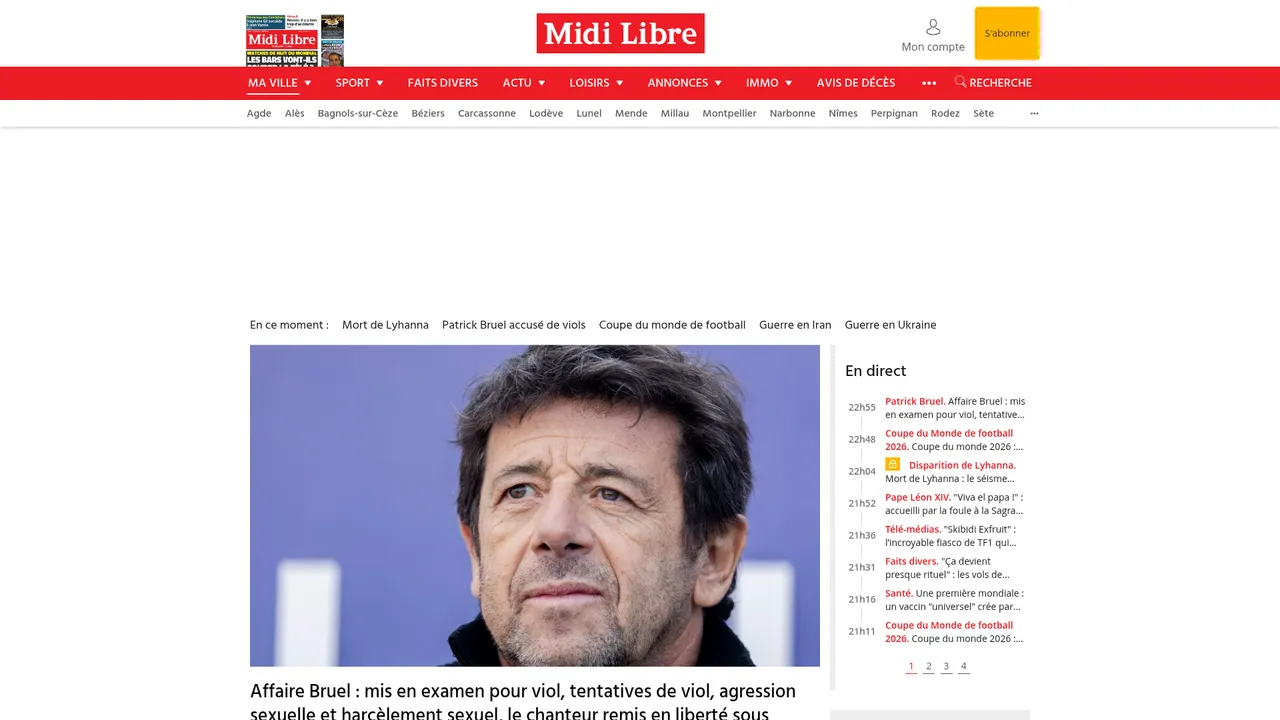 Aperçu du site midilibre.fr