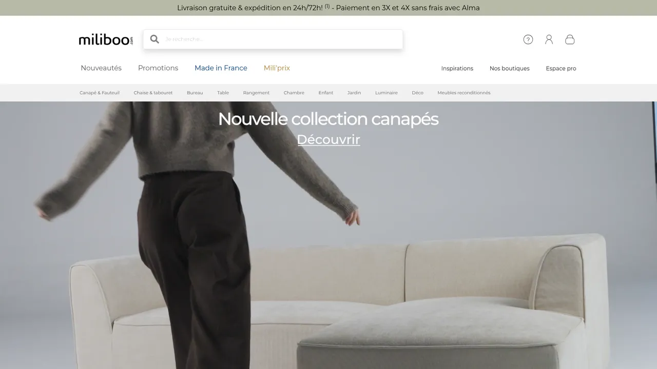 Screenshot de Miliboo