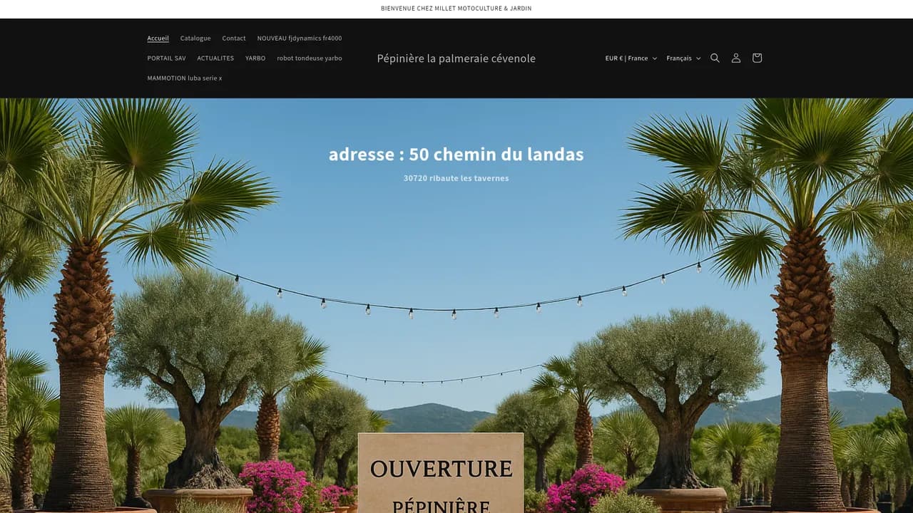 Screenshot de MILLET MOTOCULTURE & JARDIN