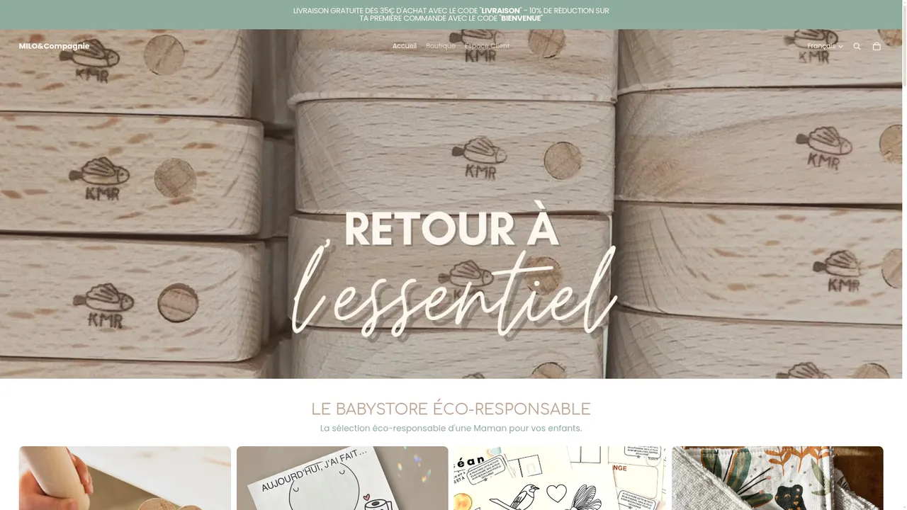 Screenshot de miloetcompagnie.fr