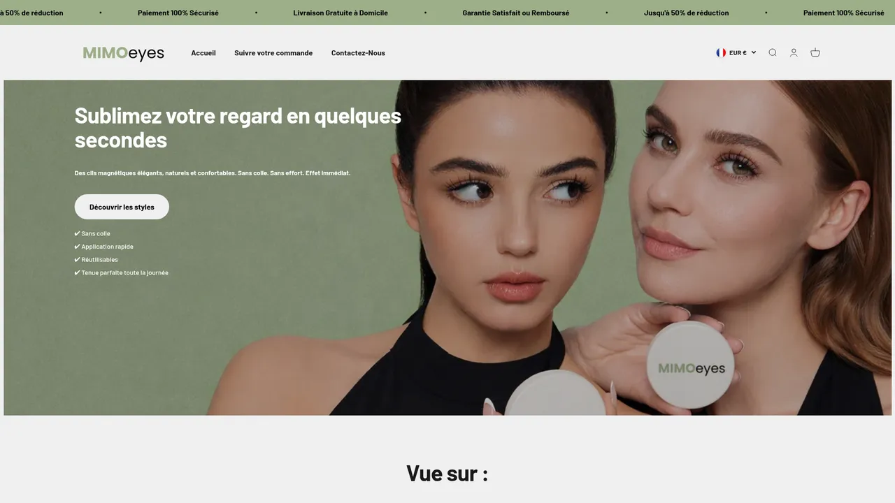 Aperçu du site MIMO Eyes