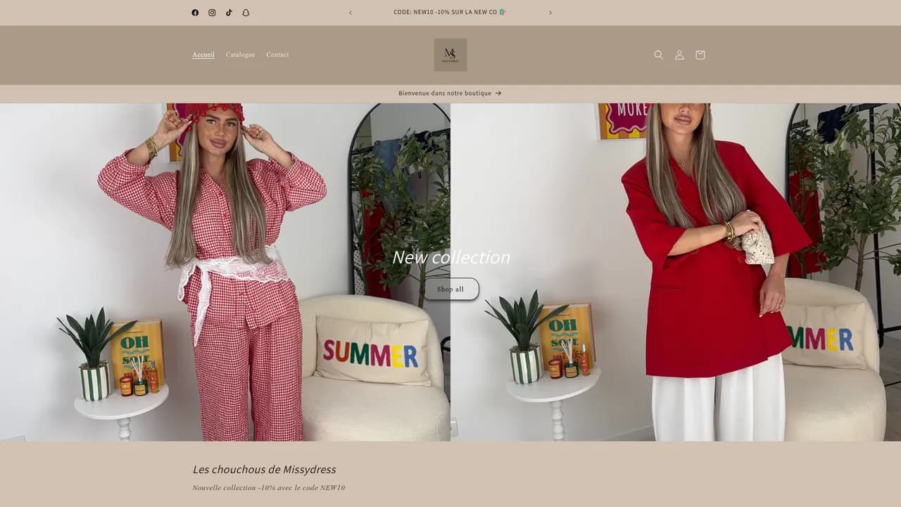 Aperçu du site missy-dress.fr
