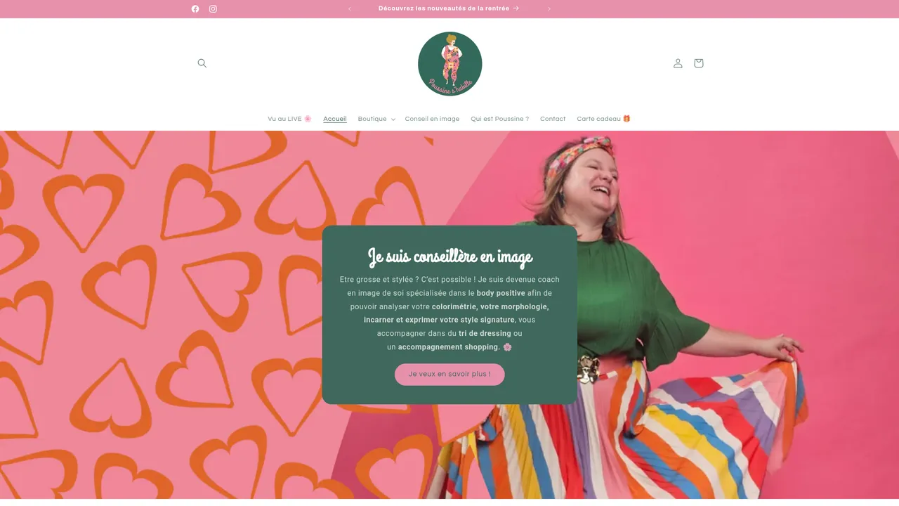 Screenshot de Mode grande taille élégante et confortable | Poussine s'habille