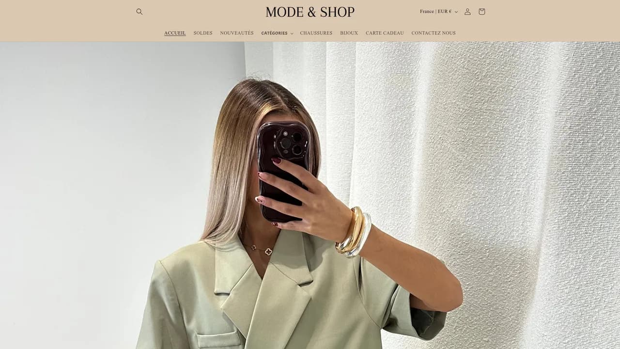 Screenshot de modeetshop.fr