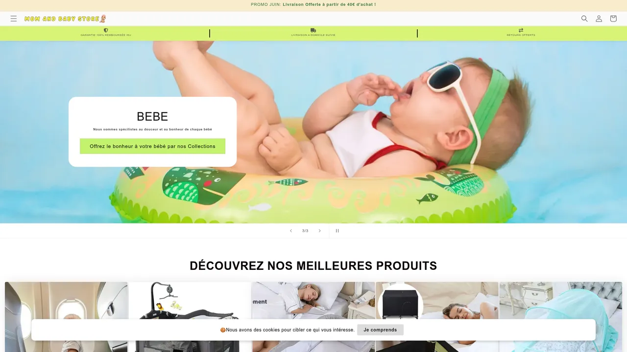 Aperçu du site momandbabystore.com