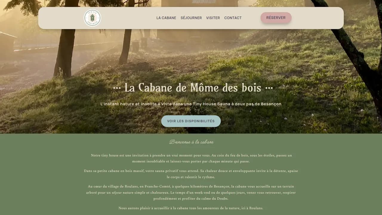Aperçu du site Môme des Bois