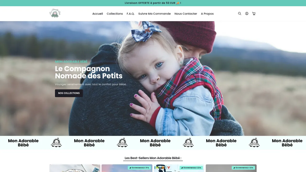 Screenshot de mon-adorable-bebe.com