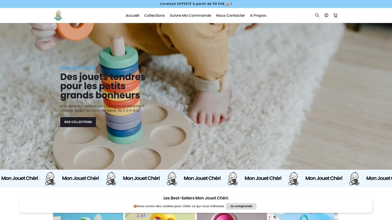 Aperçu du site Mon Jouet Chéri