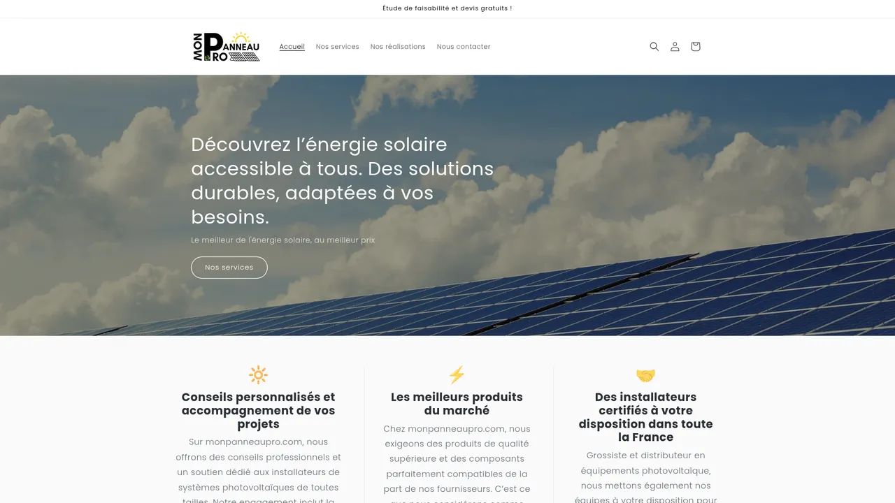 Screenshot de Mon Panneau Pro
