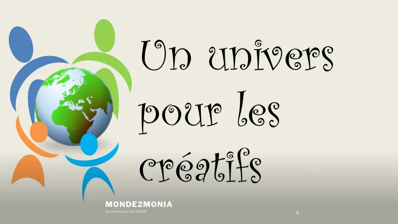 Aperçu du site Monde2monia, un univers pour les créatifs