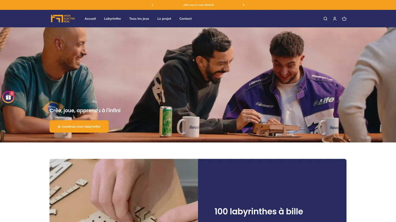 Aperçu du site MONELECTROBOX