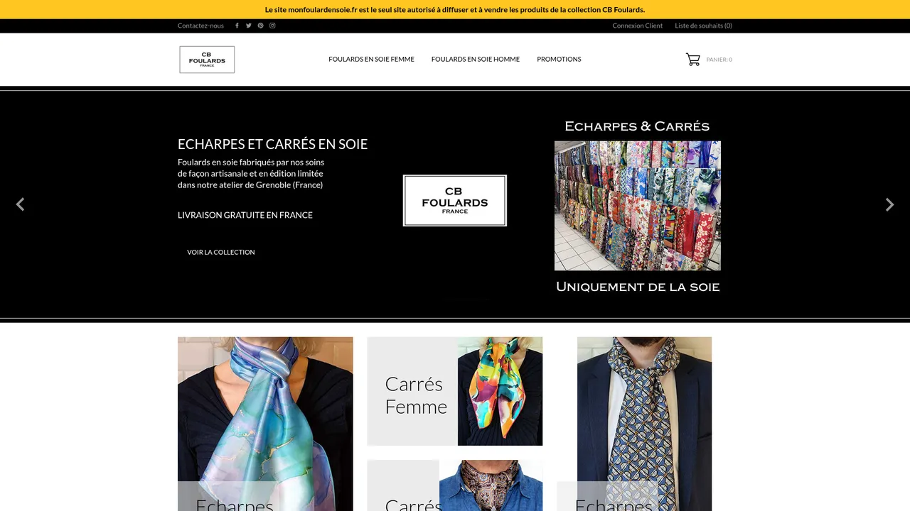 Screenshot de monfoulardensoie.fr