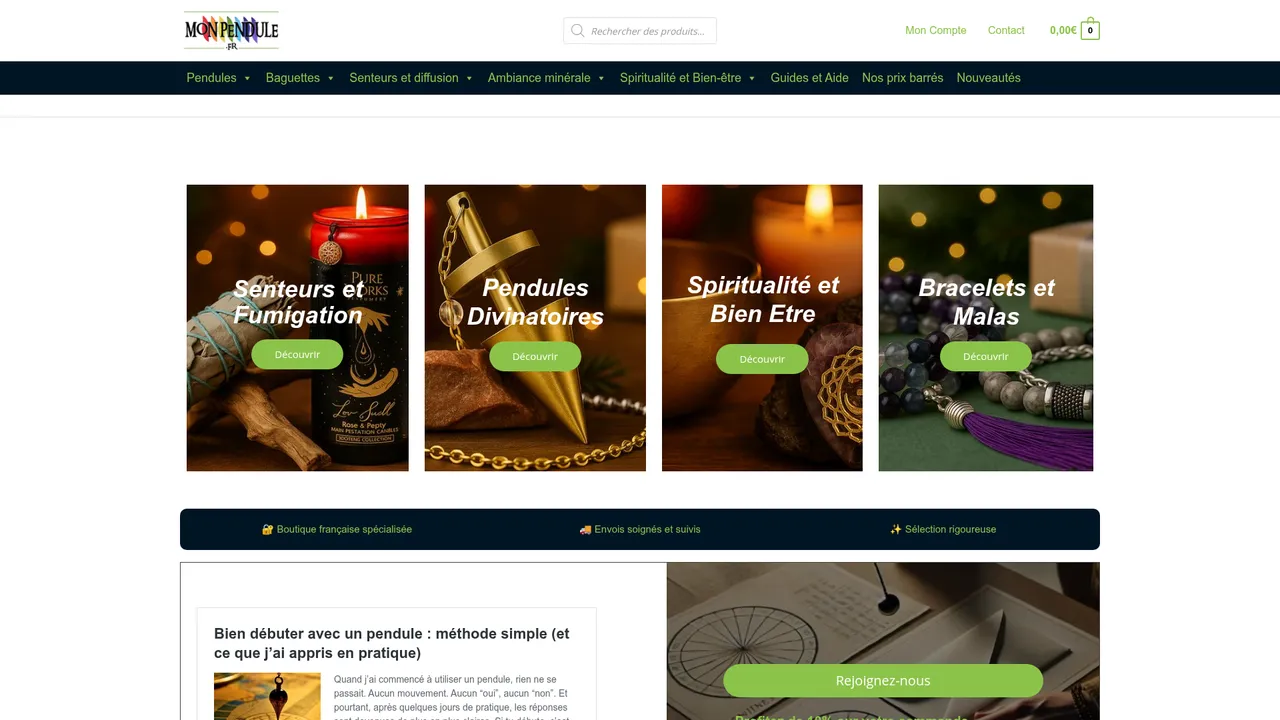 Aperçu du site Monpendule.fr