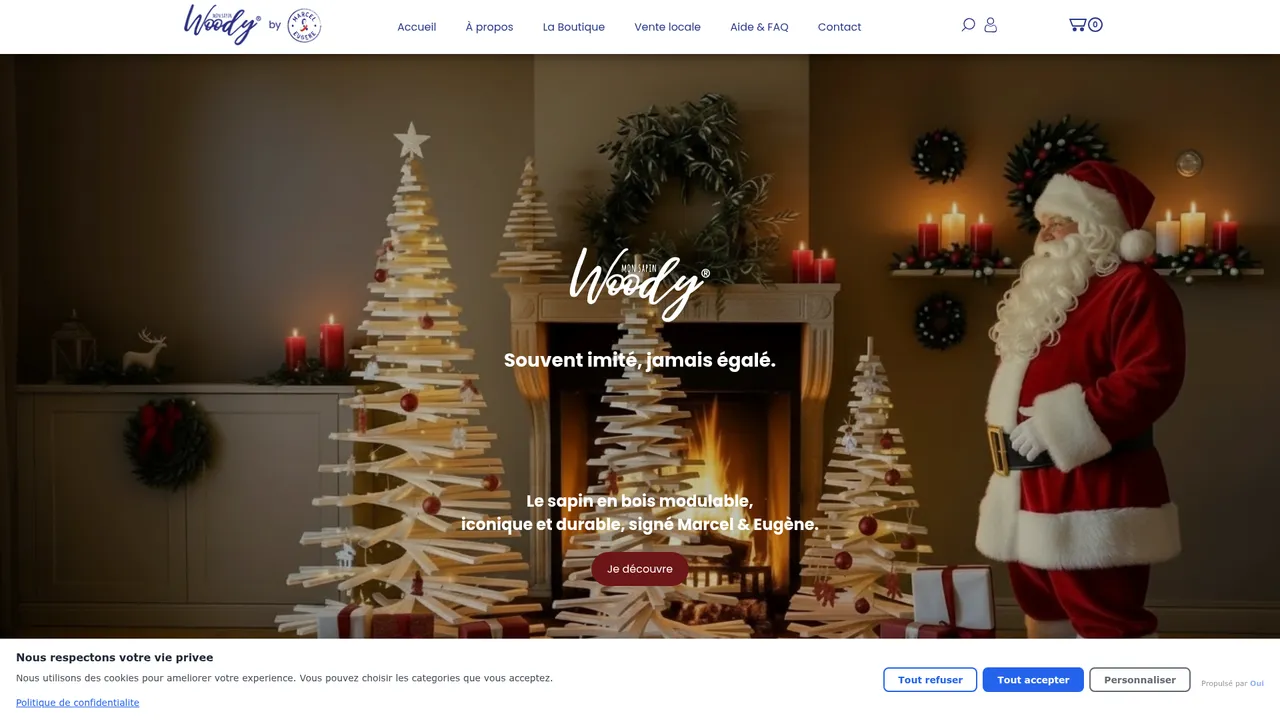 Aperçu du site Mon Sapin Woody