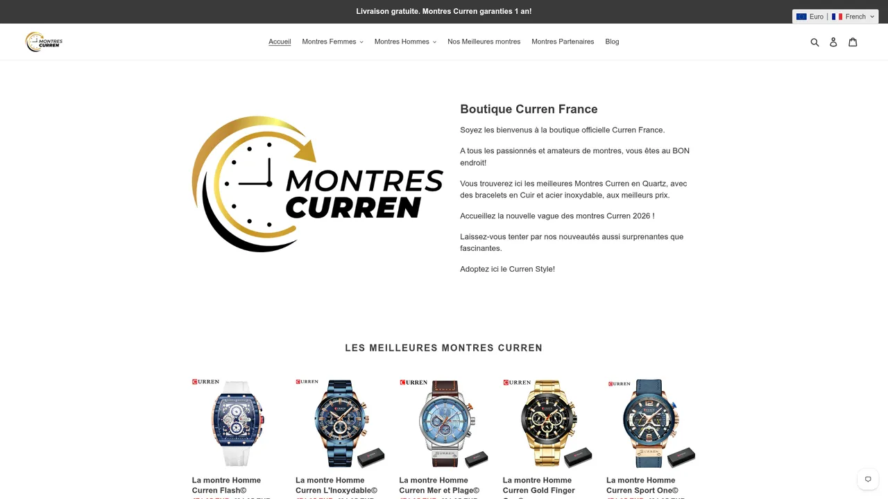 Screenshot de Montres Curren Officiel