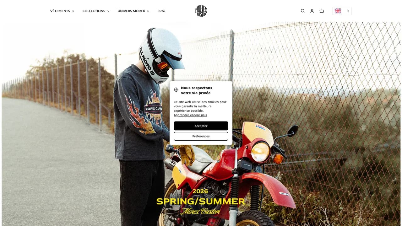 Aperçu du site Morex Custom
