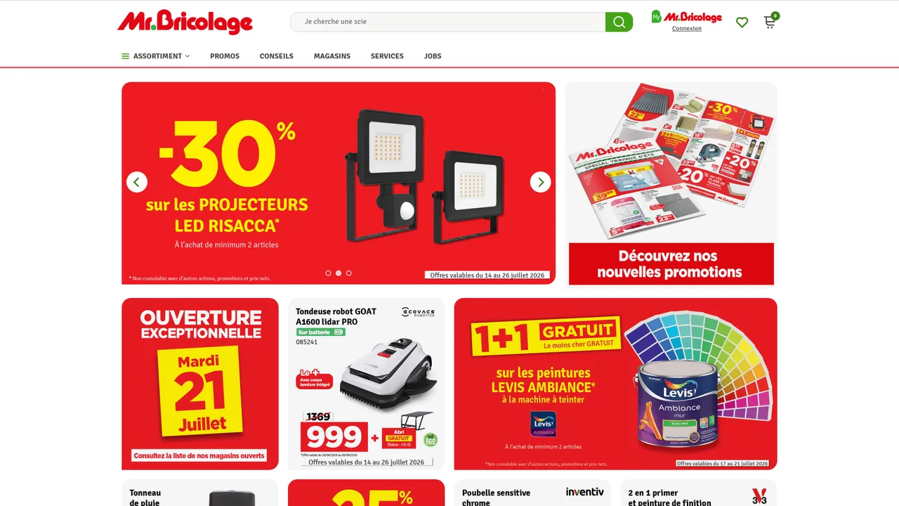 Aperçu du site Mr. Bricolage